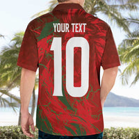 Custom Morocco National Football Hawaiian Shirt Atlas Lions Sporty Abstract Pattern - Wonder Print Shop