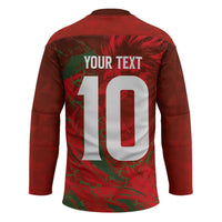 Custom Morocco National Football Hockey Jersey Atlas Lions Sporty Abstract Pattern - Wonder Print Shop