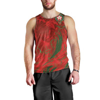 Custom Morocco National Football Men Tank Top Atlas Lions Sporty Abstract Pattern - Wonder Print Shop