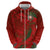 Custom Morocco National Football Zip Hoodie Atlas Lions Sporty Abstract Pattern - Wonder Print Shop