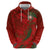Custom Morocco National Football Zip Hoodie Atlas Lions Sporty Abstract Pattern - Wonder Print Shop