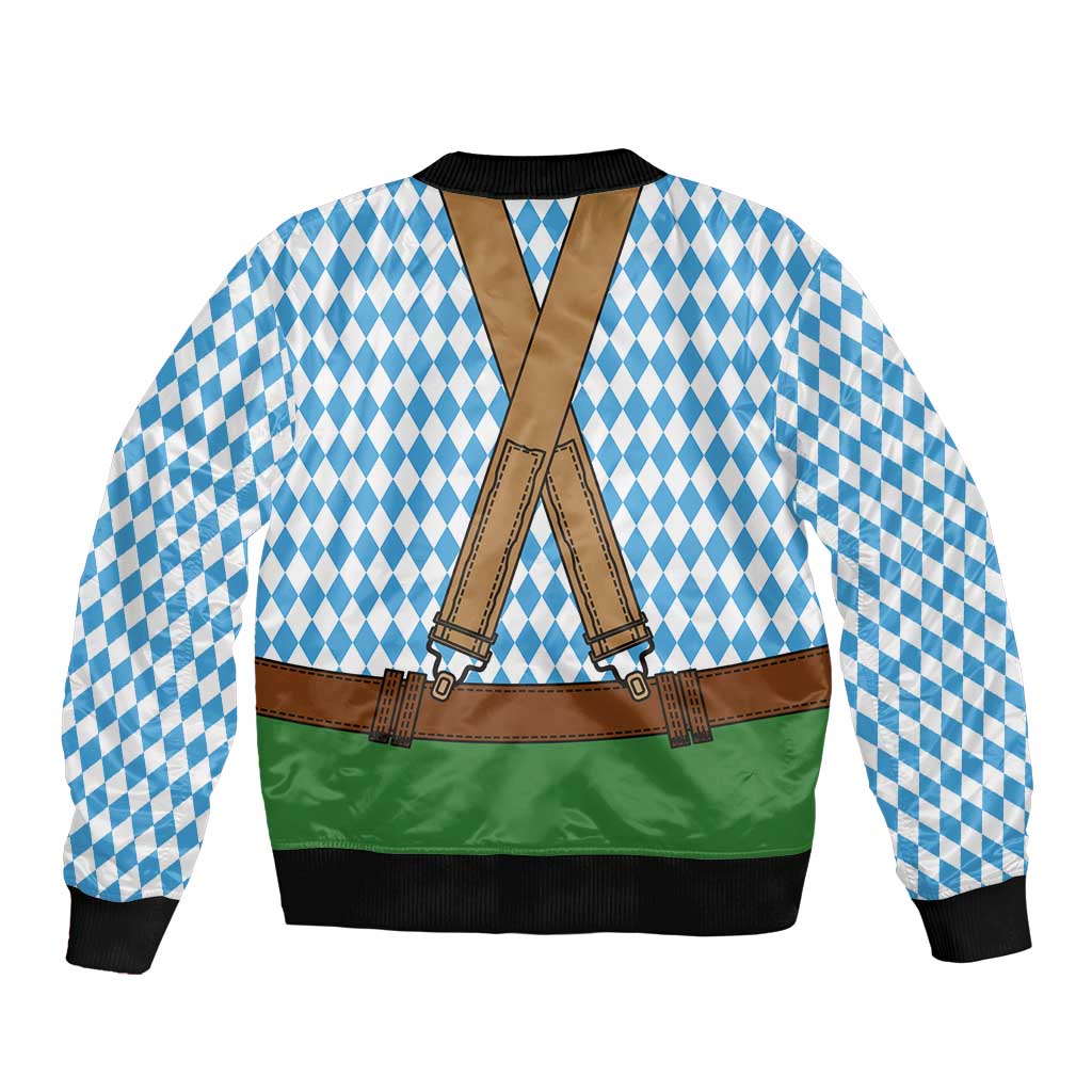 Oktoberfest Bomber Jacket Beer Festival Spirit Lederhosen Costume Style - Wonder Print Shop