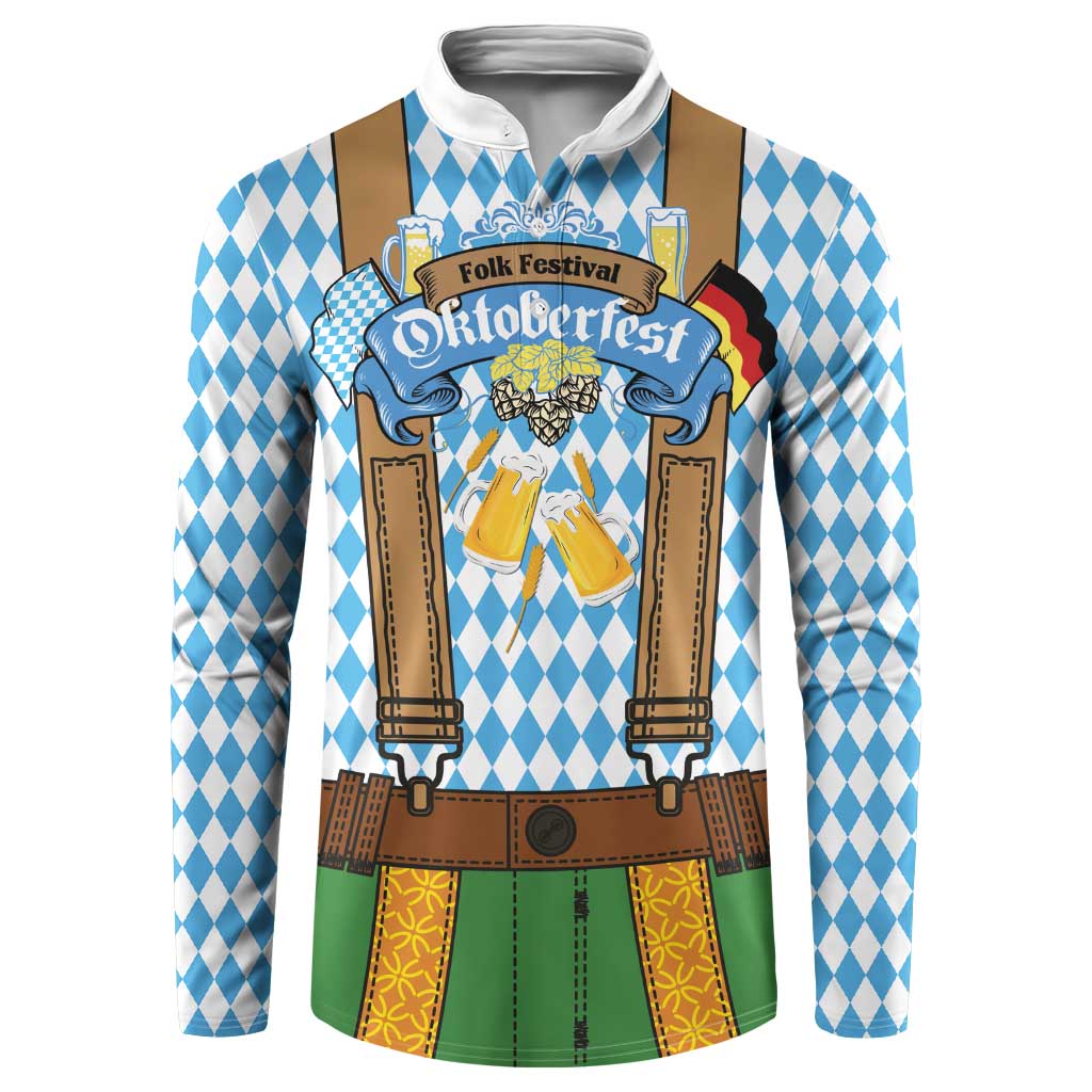 Oktoberfest Button Sweatshirt Beer Festival Spirit Lederhosen Costume Style - Wonder Print Shop