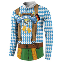 Oktoberfest Button Sweatshirt Beer Festival Spirit Lederhosen Costume Style - Wonder Print Shop