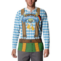 Oktoberfest Button Sweatshirt Beer Festival Spirit Lederhosen Costume Style - Wonder Print Shop
