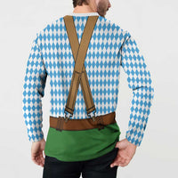 Oktoberfest Button Sweatshirt Beer Festival Spirit Lederhosen Costume Style - Wonder Print Shop