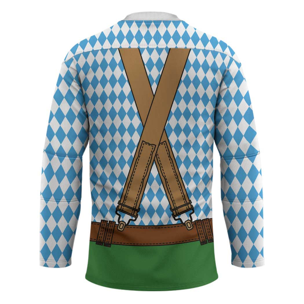 Oktoberfest Hockey Jersey Beer Festival Spirit Lederhosen Costume Style - Wonder Print Shop