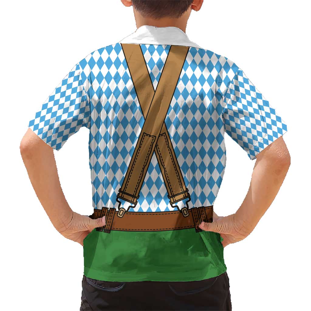 Oktoberfest Kid Hawaiian Shirt Beer Festival Spirit Lederhosen Costume Style - Wonder Print Shop