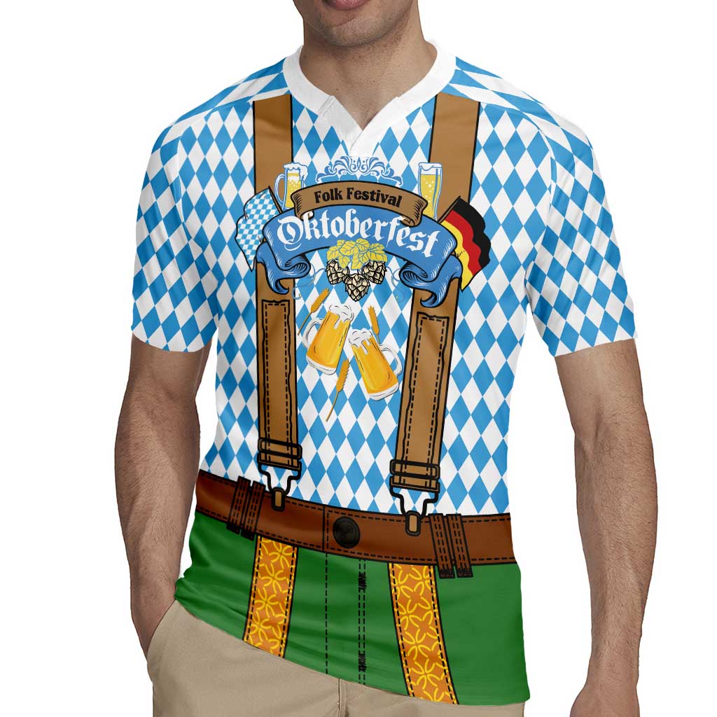Oktoberfest Rugby Jersey Beer Festival Spirit Lederhosen Costume Style - Wonder Print Shop