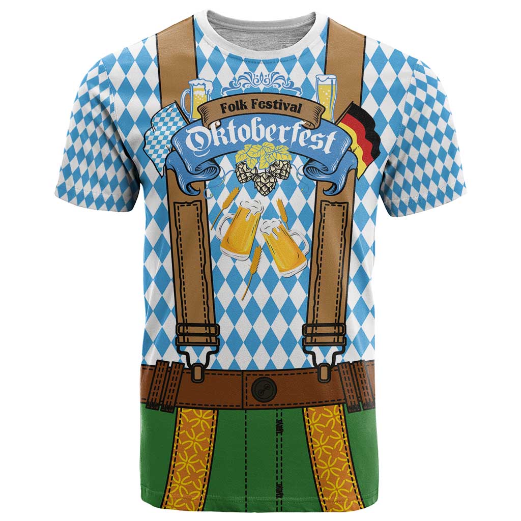 Oktoberfest T Shirt Beer Festival Spirit Lederhosen Costume Style - Wonder Print Shop