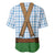 Bavarian Lederhosen Costume Style Baseball Jersey Blue Caro Pattern - Wonder Print Shop