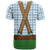 Bavarian Lederhosen Costume Style T Shirt Blue Caro Pattern - Wonder Print Shop
