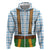 Bavarian Lederhosen Costume Style Zip Hoodie Blue Caro Pattern - Wonder Print Shop