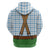 Bavarian Lederhosen Costume Style Zip Hoodie Blue Caro Pattern - Wonder Print Shop