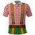 Bavarian Lederhosen Costume Style Polo Shirt Red Caro Pattern - Wonder Print Shop