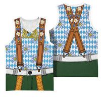 Bavarian Lederhosen Costume Style Basketball Jersey Edelweiss Rautenflagge Pattern - Wonder Print Shop