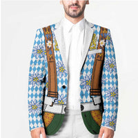 Bavarian Lederhosen Costume Style Blazer Edelweiss Rautenflagge Pattern - Wonder Print Shop