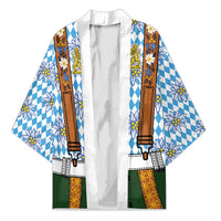 Bavarian Lederhosen Costume Style Kimono Edelweiss Rautenflagge Pattern - Wonder Print Shop
