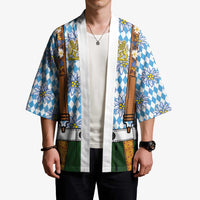 Bavarian Lederhosen Costume Style Kimono Edelweiss Rautenflagge Pattern - Wonder Print Shop