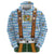 Bavarian Lederhosen Costume Style Zip Hoodie Edelweiss Rautenflagge Pattern - Wonder Print Shop