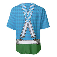 Bavarian Lederhosen Costume Style Baseball Jersey Lions Rautenflagge Pattern - Wonder Print Shop