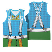 Bavarian Lederhosen Costume Style Basketball Jersey Lions Rautenflagge Pattern - Wonder Print Shop