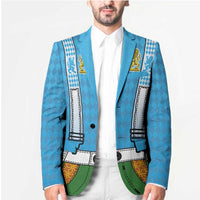 Bavarian Lederhosen Costume Style Blazer Lions Rautenflagge Pattern - Wonder Print Shop