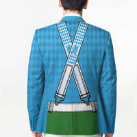 Bavarian Lederhosen Costume Style Blazer Lions Rautenflagge Pattern - Wonder Print Shop