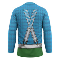 Bavarian Lederhosen Costume Style Hockey Jersey Lions Rautenflagge Pattern - Wonder Print Shop