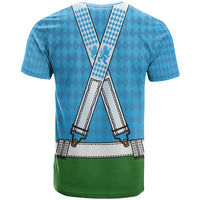 Bavarian Lederhosen Costume Style T Shirt Lions Rautenflagge Pattern - Wonder Print Shop