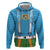Bavarian Lederhosen Costume Style Zip Hoodie Lions Rautenflagge Pattern - Wonder Print Shop