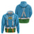 Bavarian Lederhosen Costume Style Zip Hoodie Lions Rautenflagge Pattern - Wonder Print Shop
