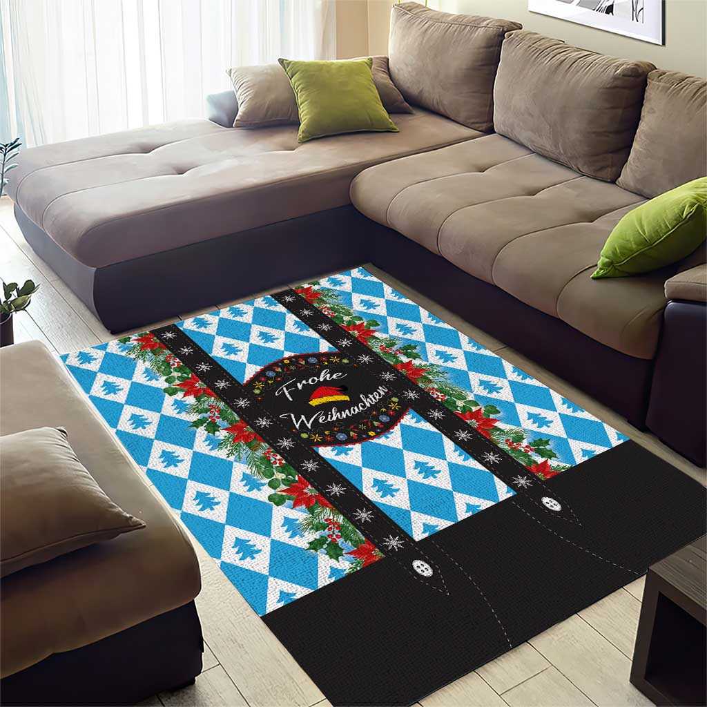 German Christmas Area Rug Lederhosen Weihnachten Style with Bavaria Pattern - Wonder Print Shop