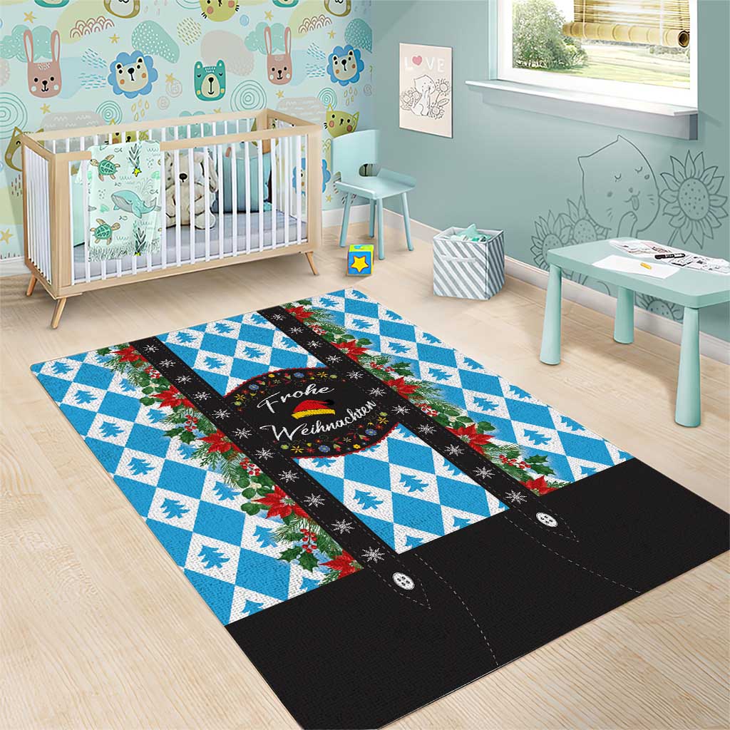 German Christmas Area Rug Lederhosen Weihnachten Style with Bavaria Pattern - Wonder Print Shop