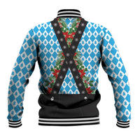 German Christmas Baseball Jacket Lederhosen Weihnachten Style with Bavaria Pattern - Wonder Print Shop