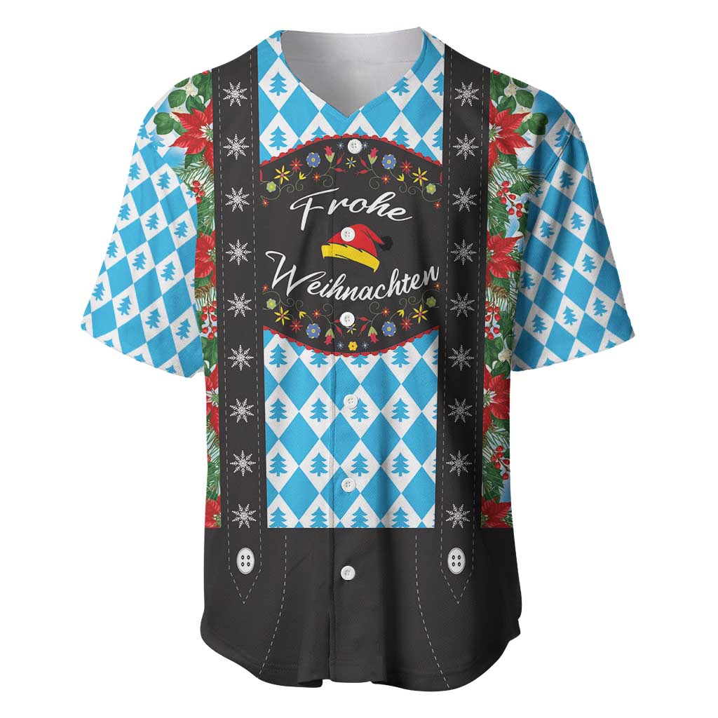 German Christmas Baseball Jersey Lederhosen Weihnachten Style with Bavaria Pattern - Wonder Print Shop