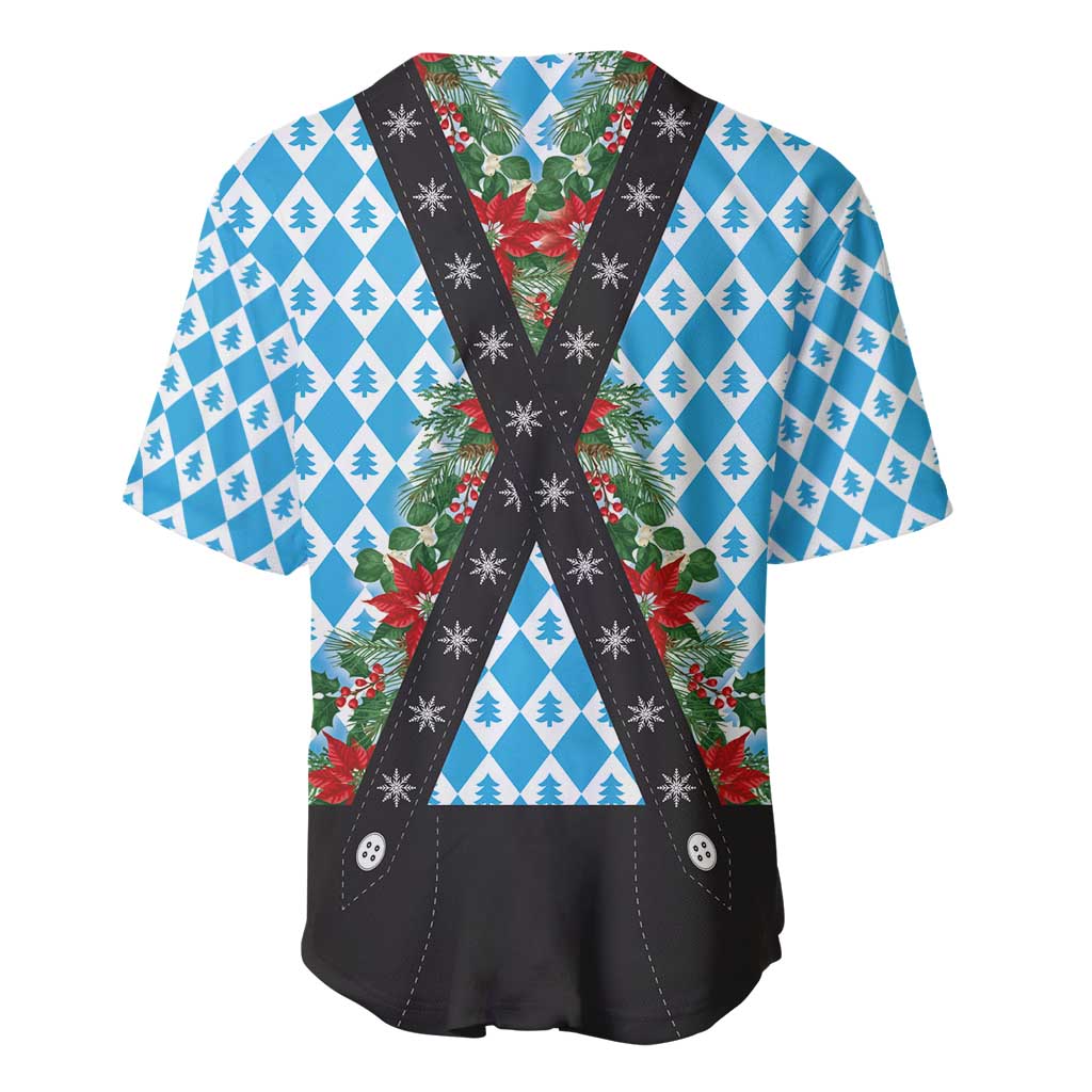 German Christmas Baseball Jersey Lederhosen Weihnachten Style with Bavaria Pattern - Wonder Print Shop