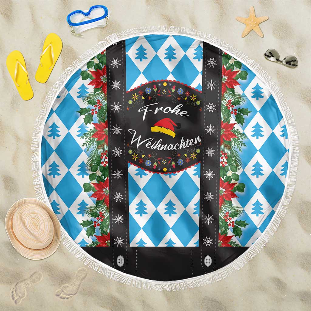 German Christmas Beach Blanket Lederhosen Weihnachten Style with Bavaria Pattern - Wonder Print Shop