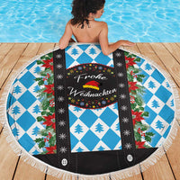 German Christmas Beach Blanket Lederhosen Weihnachten Style with Bavaria Pattern - Wonder Print Shop