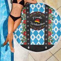 German Christmas Beach Blanket Lederhosen Weihnachten Style with Bavaria Pattern - Wonder Print Shop