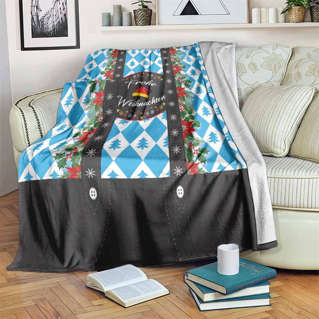 German Christmas Blanket Lederhosen Weihnachten Style with Bavaria Pattern