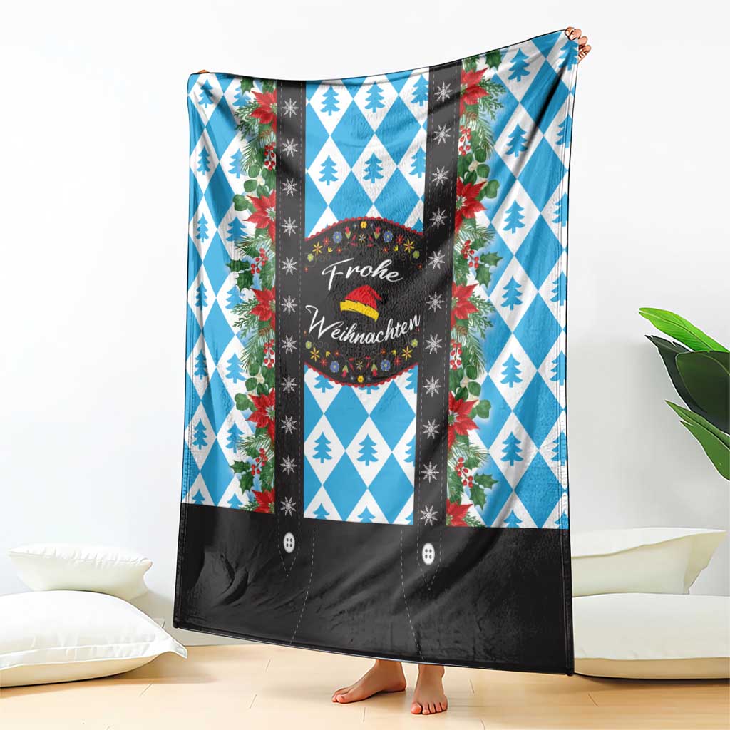 German Christmas Blanket Lederhosen Weihnachten Style with Bavaria Pattern