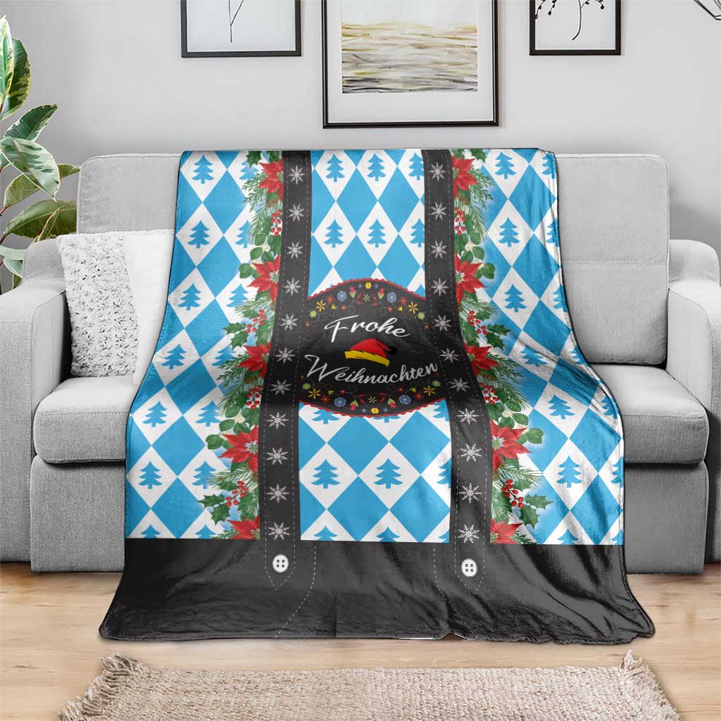 German Christmas Blanket Lederhosen Weihnachten Style with Bavaria Pattern