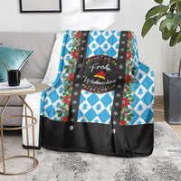 German Christmas Blanket Lederhosen Weihnachten Style with Bavaria Pattern