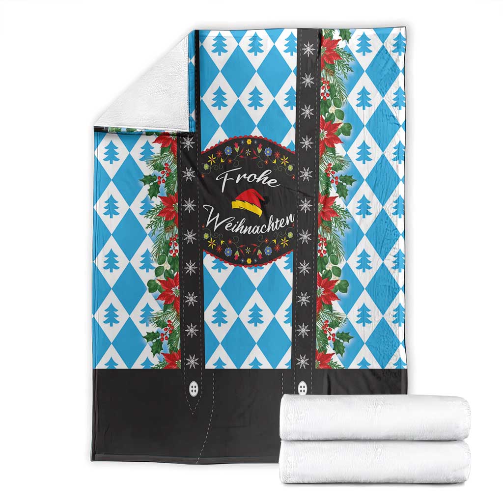 German Christmas Blanket Lederhosen Weihnachten Style with Bavaria Pattern