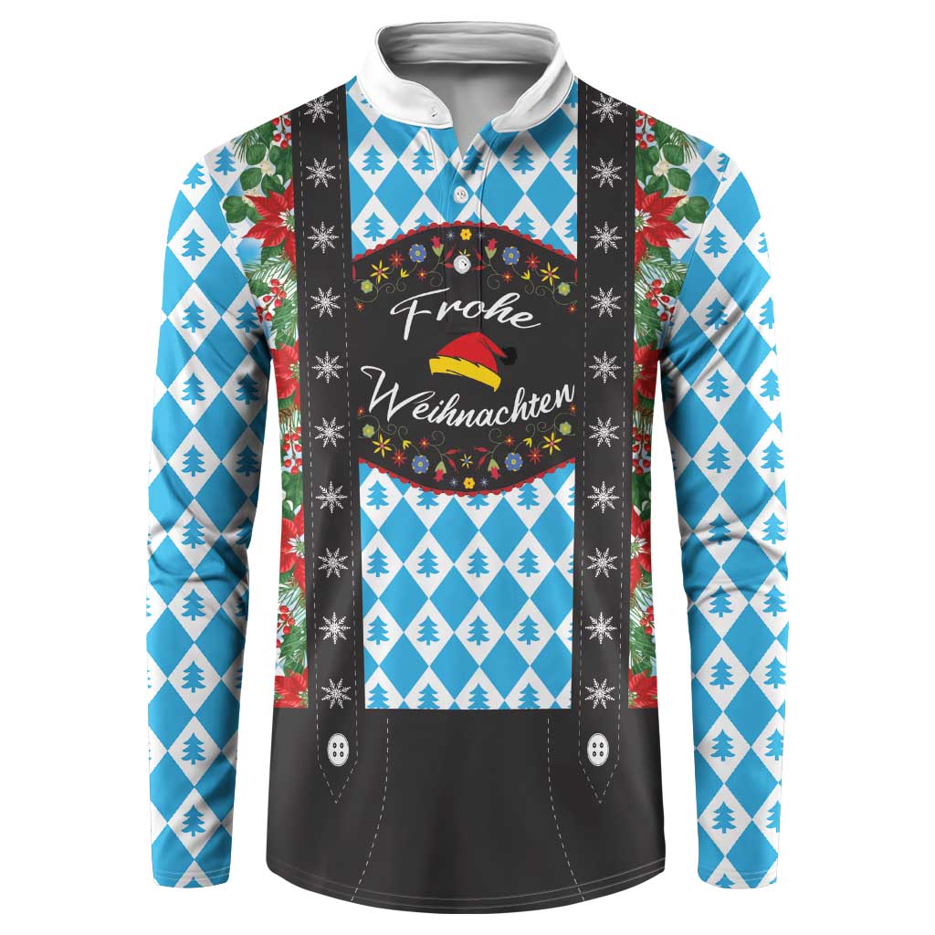 German Christmas Button Sweatshirt Lederhosen Weihnachten Style with Bavaria Pattern - Wonder Print Shop