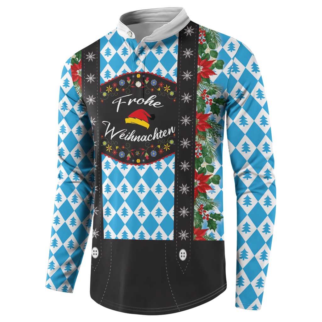 German Christmas Button Sweatshirt Lederhosen Weihnachten Style with Bavaria Pattern - Wonder Print Shop
