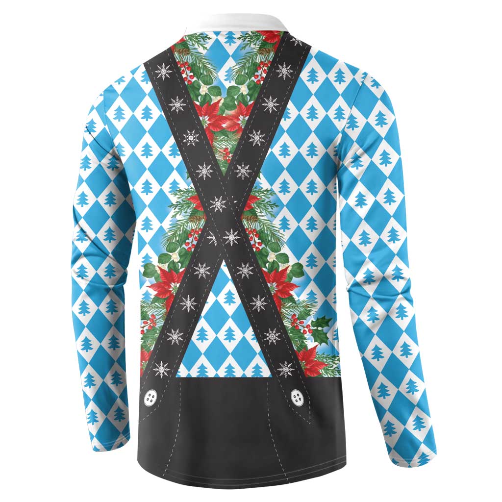 German Christmas Button Sweatshirt Lederhosen Weihnachten Style with Bavaria Pattern - Wonder Print Shop