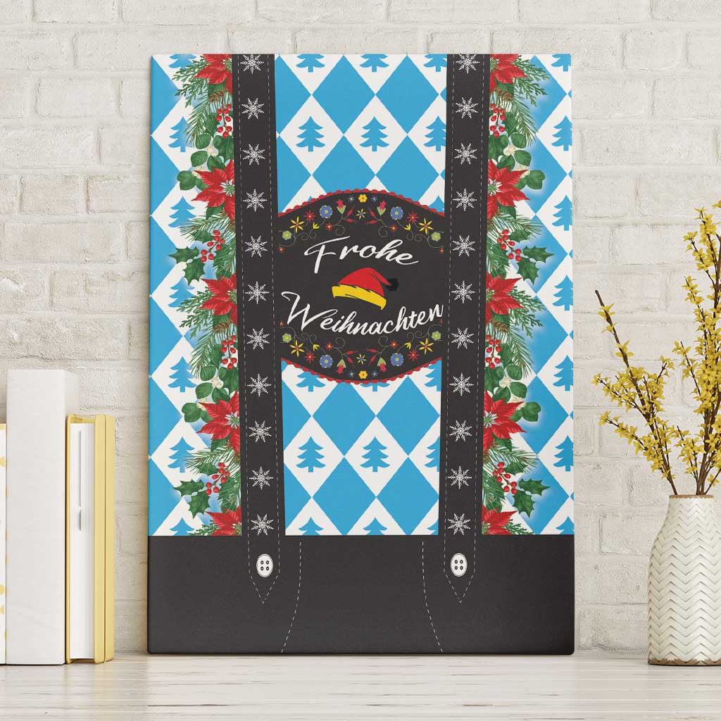 German Christmas Canvas Wall Art Lederhosen Weihnachten Style with Bavaria Pattern - Wonder Print Shop