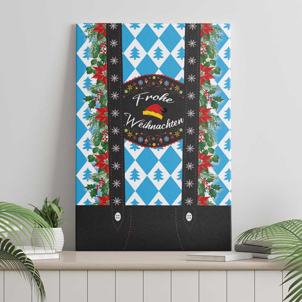 German Christmas Canvas Wall Art Lederhosen Weihnachten Style with Bavaria Pattern - Wonder Print Shop